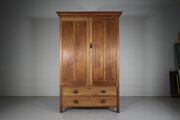 Edwardian Antique Walnut Wardrobe By George Jack