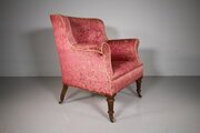English 19th Century Antique Upholstered Armchair
