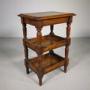 English 19th Century Antique Walnut Bedside Table 