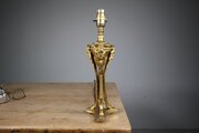  English Ormolu Rams Head Antique Table Lamp