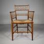 English Regency Antique Simulated Bamboo Chair