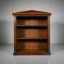 English William IV Antique Mahogany Open Bookcase 
