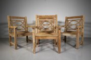 Four Julian Chichester Vintage Teak Garden Chairs