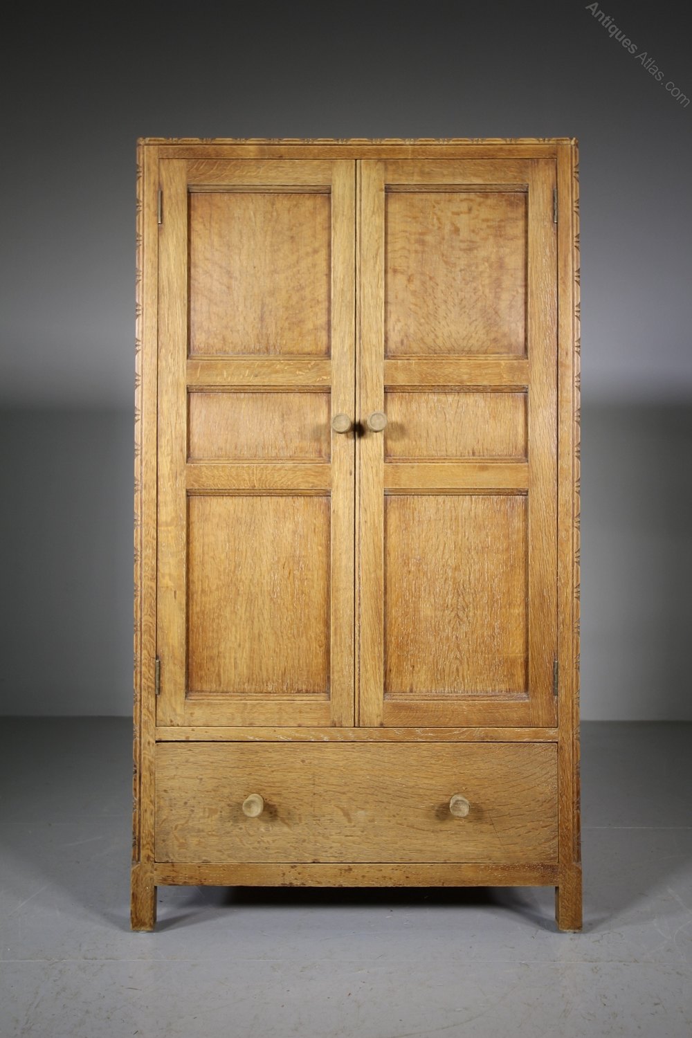 Heals Antique Oak Tall Boy Cupboard Antiques Atlas