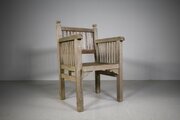 Heals Edwardian Antique Teak Garden Armchair