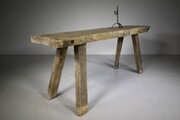 Honest Georgian English Antique Oak Pig Table