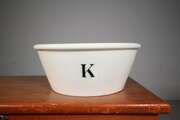 Large Edwardian Antique Creamware K Bowl