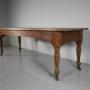 Large English 19th C Antique Pine Dining Table 