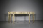 Long Antique Original Painted Serving Table 