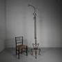 Massive 19th C Antique Wrought Iron Lantern Stand