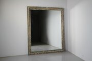 Original Faux Marble Painted Pine Antique Mirror