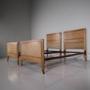 Pair of Heals Edwardian Antique Oak Single Beds 