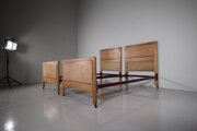 Pair Of Heals Edwardian Antique Oak Single Beds 