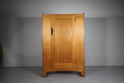 Rare Early Heals Antique Oak Hanging Wardrobe