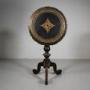 Rare English Antique Papier Mache Tripod Table 