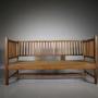 Rare Heals Edwardian Antique Oak Sofa Bench