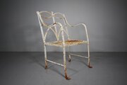 Regency Antique Wrought Iron Garden Armchair