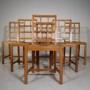 Set of Six Heals Antique Oak Dining Chairs – Lattice Back