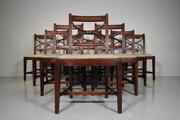 Set Of Ten Georgian Antique Mahogany Dining Chairs