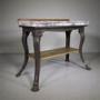 Shapely 19th Century Antique Iron & Marble Table 