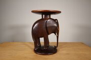 Superb 1930’s Exotic Wooden Elephant Side Table 