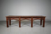 Wonderful  English Antique Gothic Oak Window Seat