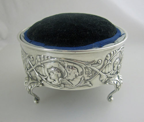 Antiques Atlas Victorian Silver Pin Cushion Birmingham 1903 Antiques Atlas Victorian Silver Pin Cushion Birmingham 1903