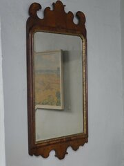18th Century Walnut Wall Mirror