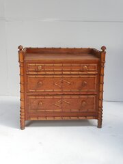 19thC Faux Bamboo Chest Of Drawers
