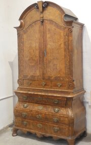Impressive Dutch Rococco Walnut Cabinet