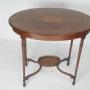 Inlaid Oval Lamp / Side Table