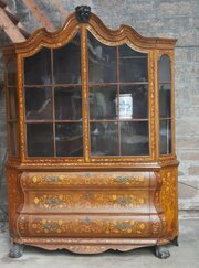 Large Marquetry Display Cabinet