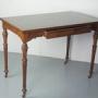 Light Walnut Leather Top Writing Table