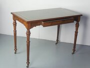 Light Walnut Leather Top Writing Table