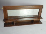 Oak Hall Mirror With Shelves