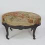Oval Needlepoint Upholstered Stool