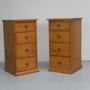 Pair 19thC Pine Chest of Drawers