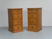 Pair 19thC Pine Chest Of Drawers