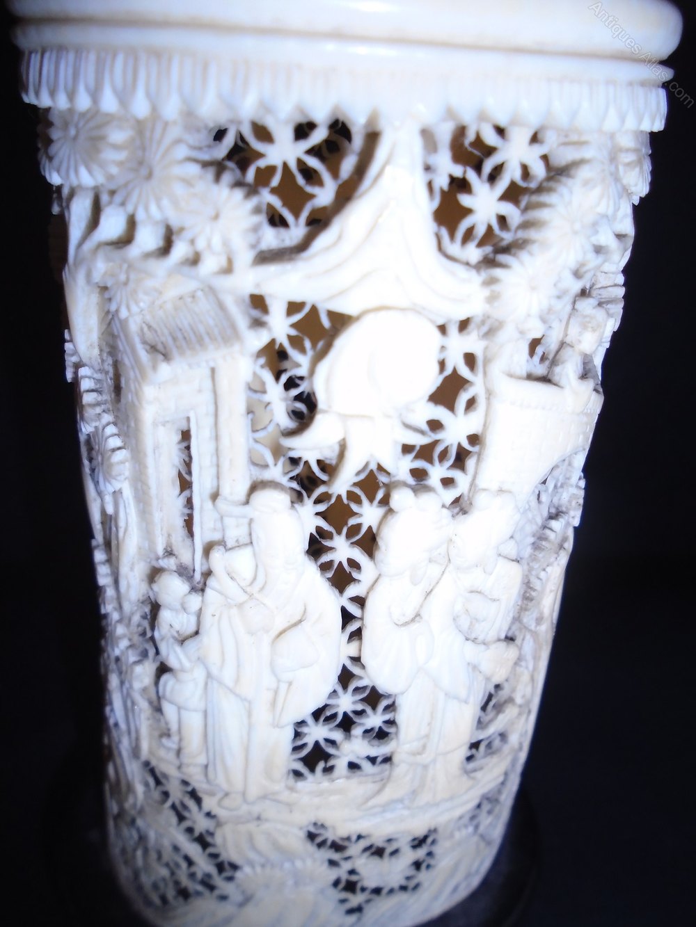 Antiques Atlas Pair 19th Century Ivory Pots