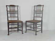 Pair Georgian Elm Lancashire Chairs