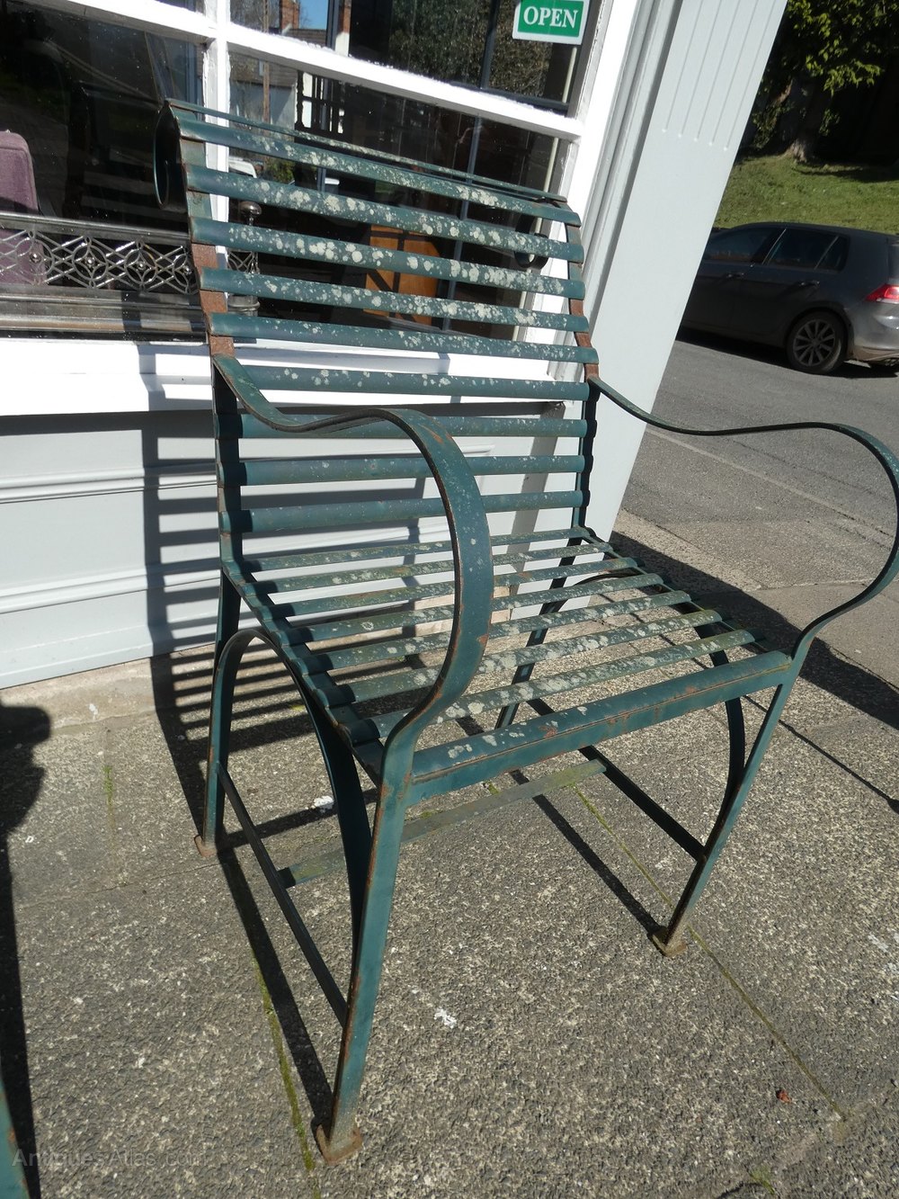 Antiques Atlas Pair Iron Garden Chairs