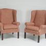 Pair Wing Armchairs