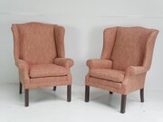 Pair Wing Armchairs