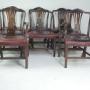 Set of 8 Leather Seated Dining Chairs
