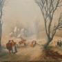 Small Dutch Oil Painting Winter Scene