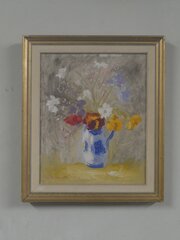 Small Painting Vase Of Flowers