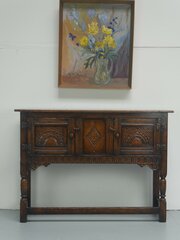 Small Solid Oak Side Cabinet
