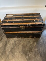 Wood Bound Travel Trunk 