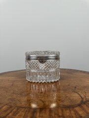 Georgian Silver Mounted Cut Glass Tea Caddy