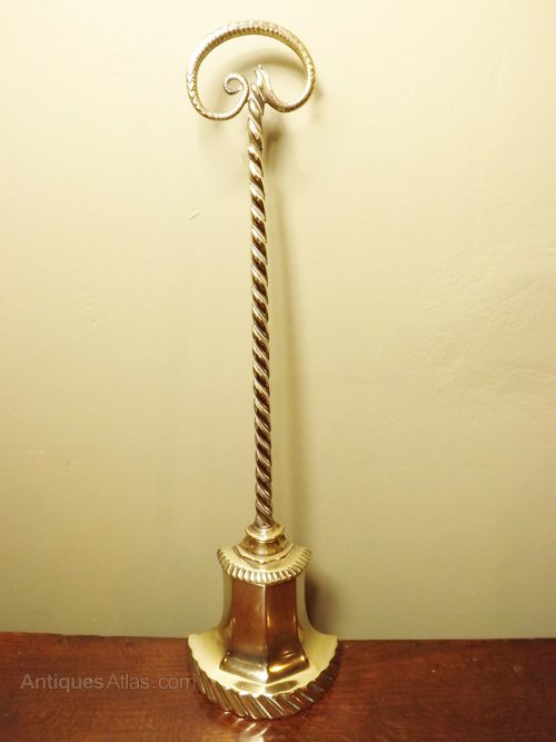 Antiques Atlas 19th C Brass Door Stop With Serpent Handle